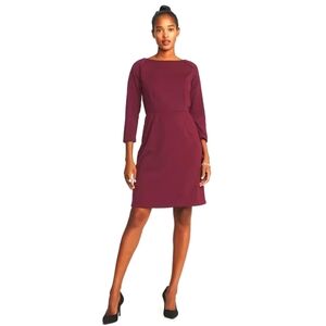 Old Navy Ponte Knit Sheath Dress - Boatneck 3/4 Sleeves - Size S